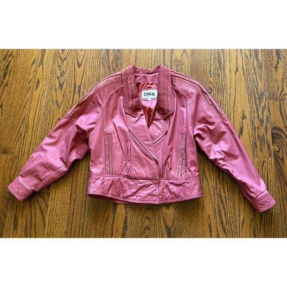 Vintage 80s Mauve Pink Leather Suede Jacket StreetWear Street Style FlyGirl Alt - Picture 10 of 12